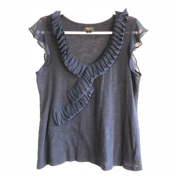 Deletta Tops - Anthropologie | Deletta | ruffle | short sleeve L